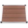 Outdoor Shower Tray WPC Stainless Steel 80x62 cm Brown