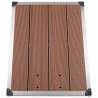 Outdoor Shower Tray WPC Stainless Steel 80x62 cm Brown