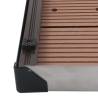 Outdoor Shower Tray WPC Stainless Steel 80x62 cm Brown