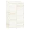 Garden Shed White 102x52x174.5cm - Solid Fir Wood Storage