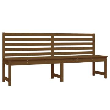 Garden Bench Honey Brown - Solid Pine Wood (201.5 cm)