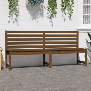 Garden Bench Honey Brown - Solid Pine Wood (201.5 cm)