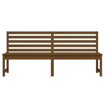 Garden Bench Honey Brown - Solid Pine Wood (201.5 cm)