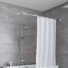 Kleine Wolke Universal Shower Curtain Rod 3 Sizes Chrome Colour chrome 