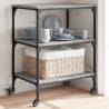 Kitchen Trolley Grey Sonoma 60x41x76 cm Engineered Wood Colour grey sonoma 