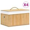 Bamboo Storage Boxes 4 pcs Colour light wood Quantity in Package 4 Number of 1 