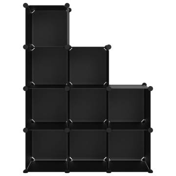 Versatile Black PP Storage Cube Organiser with 9 Cubes