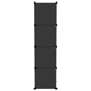 Versatile Black PP Storage Cube Organiser with 9 Cubes