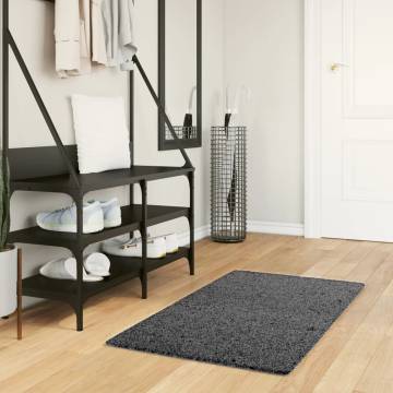 Rug OVIEDO Short Pile Anthracite 60x110 cm - Stylish Comfort