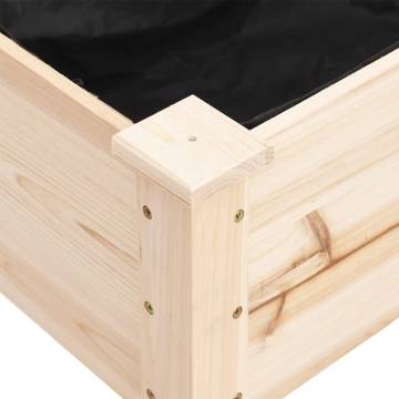 Planter with Liner - Solid Wood Fir | Hipomarket UK