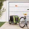 Pet Bike Trailer Green and Grey Oxford Fabric and Iron Colour green Size 125 x 64 x 66 cm 