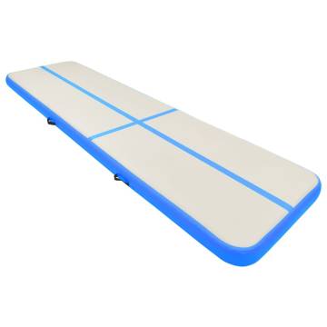 Inflatable Gymnastics Mat with Pump - 700x100x15 cm Blue