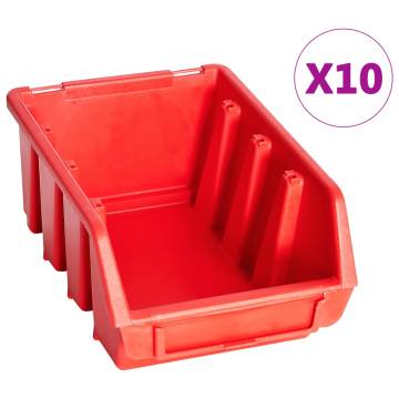 29 Piece Storage Bin Kit with Wall Panels - Red & Black