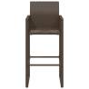 Brown Poly Rattan Garden Bar Stools - 2 Pack for Outdoor Relaxation