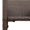 Brown Poly Rattan Garden Bar Stools - 2 Pack for Outdoor Relaxation