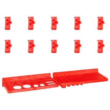 29 Piece Storage Bin Kit with Wall Panels - Red & Black