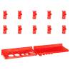 29 Piece Storage Bin Kit with Wall Panels - Red & Black