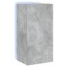 TV Wall Cabinet with LED Lights - Concrete Grey 40.5x35x80 cm