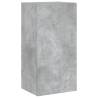 TV Wall Cabinet with LED Lights - Concrete Grey 40.5x35x80 cm