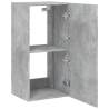 TV Wall Cabinet with LED Lights - Concrete Grey 40.5x35x80 cm