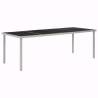 Elegant Black Garden Table - 220x90 cm Steel Design