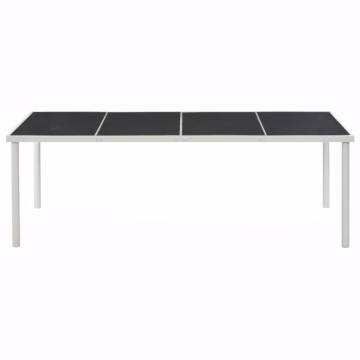 Elegant Black Garden Table - 220x90 cm Steel Design