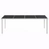 Elegant Black Garden Table - 220x90 cm Steel Design