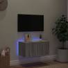 TV Wall Cabinet with LED Lights - Grey Sonoma | HipoMarket