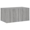 TV Wall Cabinet with LED Lights - Grey Sonoma | HipoMarket