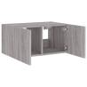 TV Wall Cabinet with LED Lights - Grey Sonoma | HipoMarket