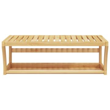 Stylish Bamboo Towel Shelf - Wall-Mounted 60x25x20 cm