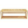 Stylish Bamboo Towel Shelf - Wall-Mounted 60x25x20 cm