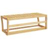 Stylish Bamboo Towel Shelf - Wall-Mounted 60x25x20 cm