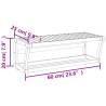 Stylish Bamboo Towel Shelf - Wall-Mounted 60x25x20 cm