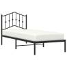 Metal Bed Frame with Headboard Black 90x200 cm - Hipomarket