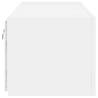 White TV Wall Cabinets with LED Lights - 2 pcs - 60x35x31 cm