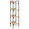 4-Tier Bookshelf in Sonoma Oak - Space-Saving Storage Solution