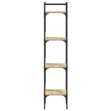 4-Tier Bookshelf in Sonoma Oak - Space-Saving Storage Solution