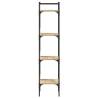 4-Tier Bookshelf in Sonoma Oak - Space-Saving Storage Solution