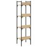 4-Tier Bookshelf in Sonoma Oak - Space-Saving Storage Solution