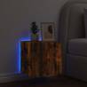 Stylish TV Wall Cabinet with LED Lights - Smoked Oak 40.5x35 cm