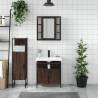 3 Piece Bathroom Cabinet Set - Brown Oak | HipoMarket UK