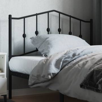 Stylish Black Metal Headboard 107 cm for Your Bedroom