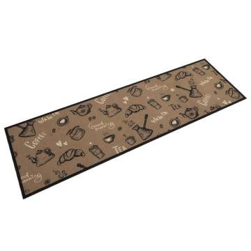 Kitchen Rug Washable Morning Brown - Soft Velvet 45x150 cm