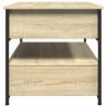 Elegant Coffee Table Sonoma Oak - Engineered Wood & Metal