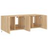 TV Wall Cabinets with LED Lights - Sonoma Oak - 60x35x41 cm