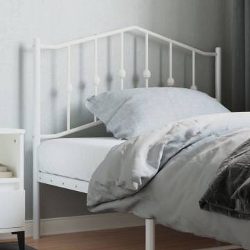 Stylish White Metal Headboard 100 cm | HipoMarket