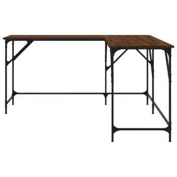 Brown Oak Desk 149x149 cm - Stylish & Durable Design