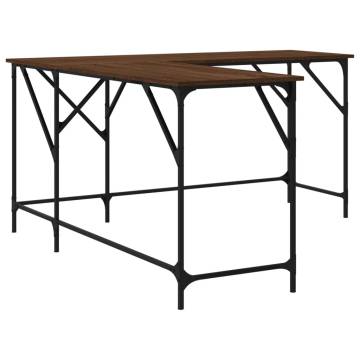 Brown Oak Desk 149x149 cm - Stylish & Durable Design