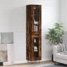 Highboard Smoked Oak 34.5x34x180 cm Engineered Wood Colour smoked oak Quantity in Package 1 Model 1 glass door 